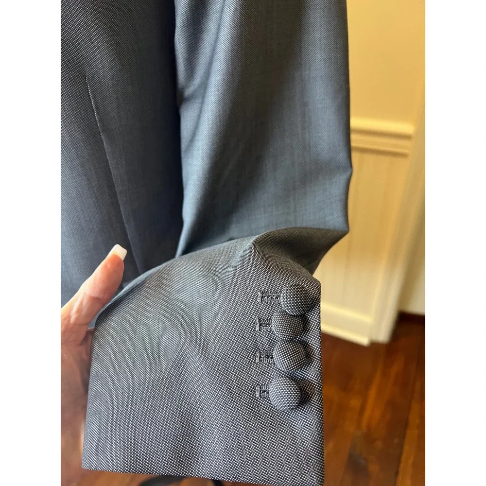 The Kooples Paris Mens Slim Fit Grey‎ Shawl Collar Blazer Suit Jacket Size 50S
